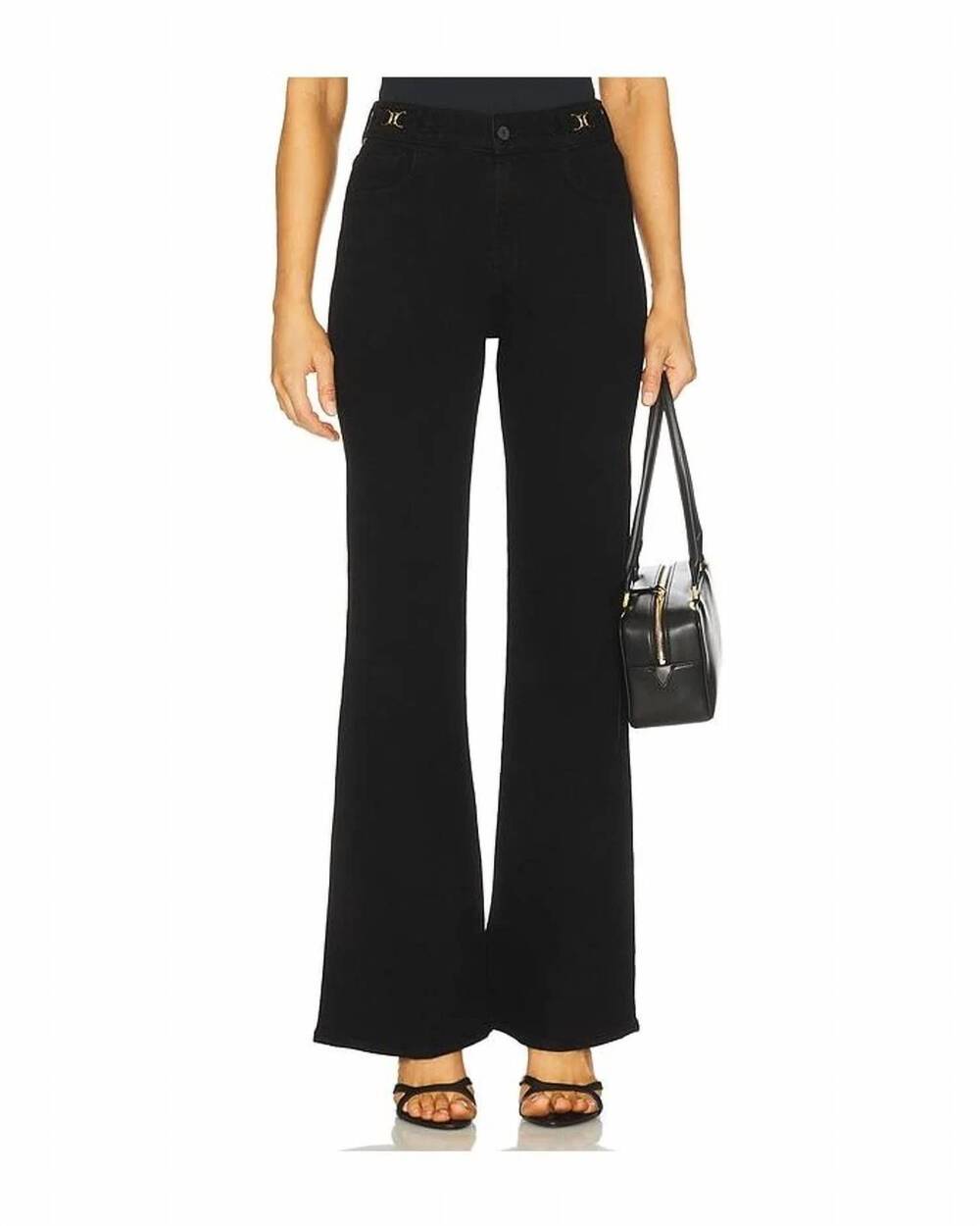 NEW CITIZENS OF HUMANITY women's kimberly flare with horsebit jeans in rich blac